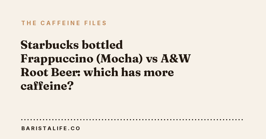 Starbucks bottled Frappuccino (Mocha) vs A&W Root Beer: which has more caffeine?