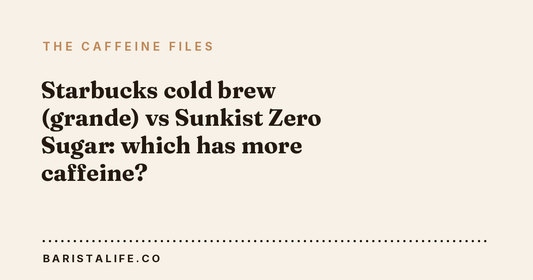 Starbucks cold brew (grande) vs Sunkist Zero Sugar: which has more caffeine?