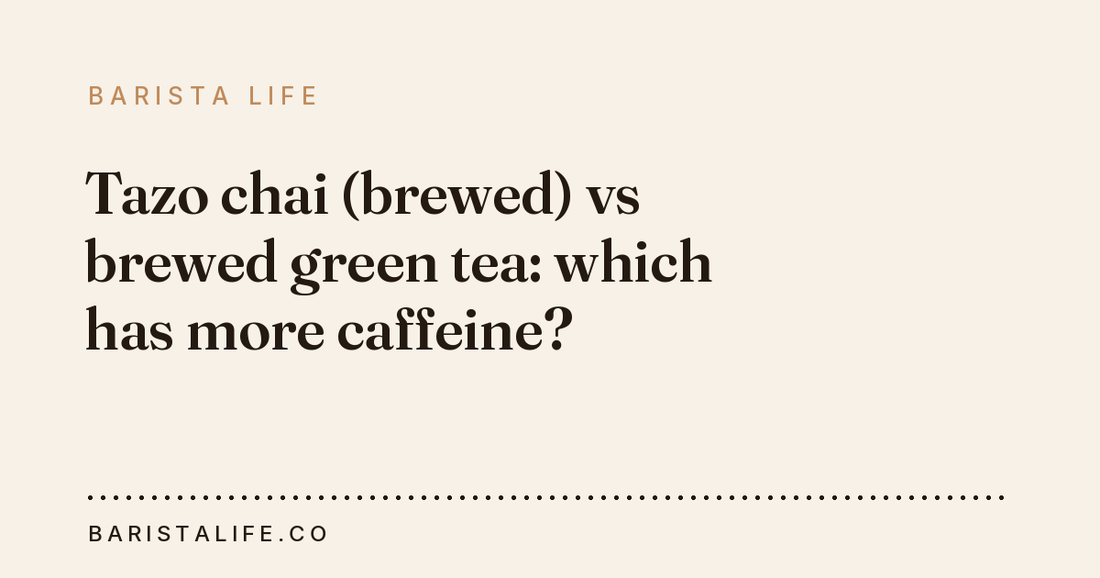 Tazo chai (brewed) vs brewed green tea: which has more caffeine?