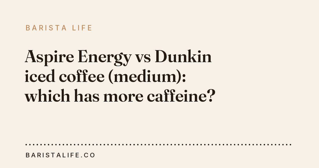 Aspire Energy vs Dunkin iced coffee (medium): which has more caffeine?