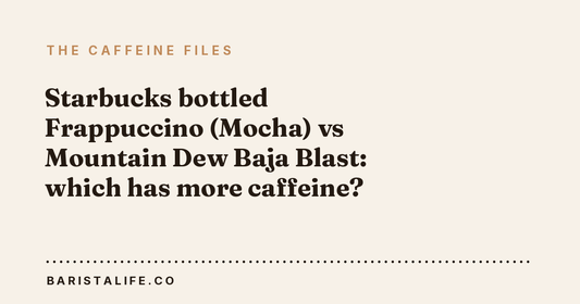 Starbucks bottled Frappuccino (Mocha) vs Mountain Dew Baja Blast: which has more caffeine?