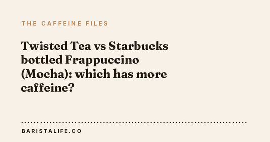 Twisted Tea vs Starbucks bottled Frappuccino (Mocha): which has more caffeine?