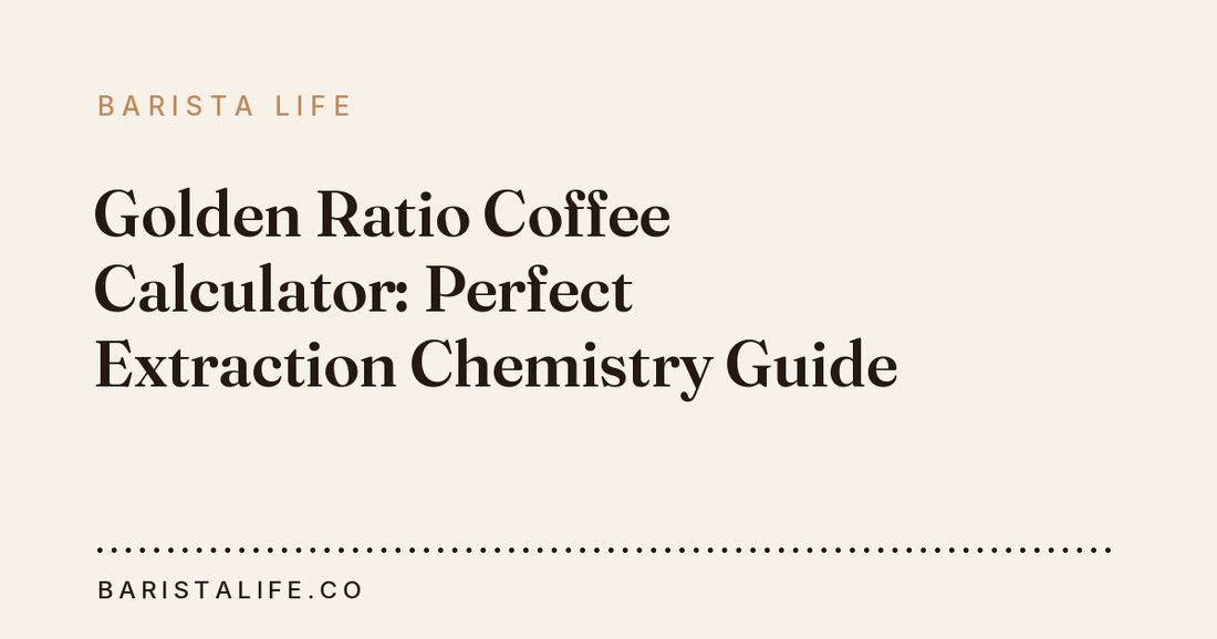 Golden Ratio Coffee Calculator: Perfect Extraction Chemistry Guide