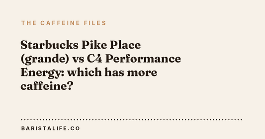 Starbucks Pike Place (grande) vs C4 Performance Energy: which has more caffeine?