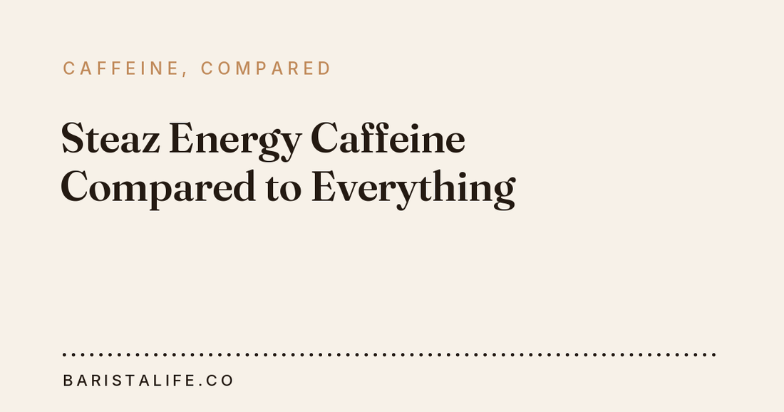 Steaz Energy Caffeine Compared to Everything