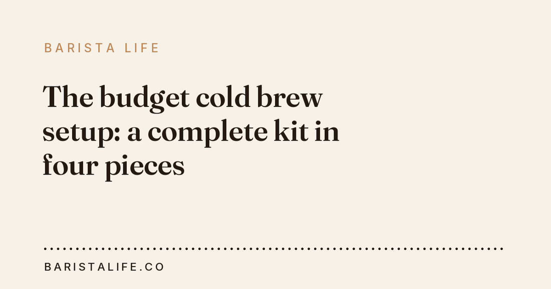 The budget cold brew setup: a complete kit in four pieces