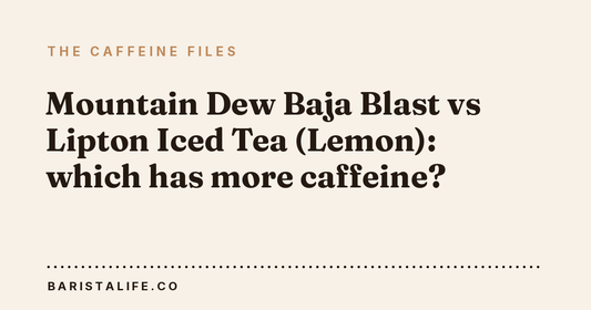 Mountain Dew Baja Blast vs Lipton Iced Tea (Lemon): which has more caffeine?