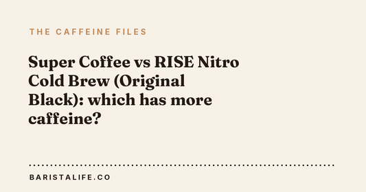 Super Coffee vs RISE Nitro Cold Brew (Original Black): which has more caffeine?