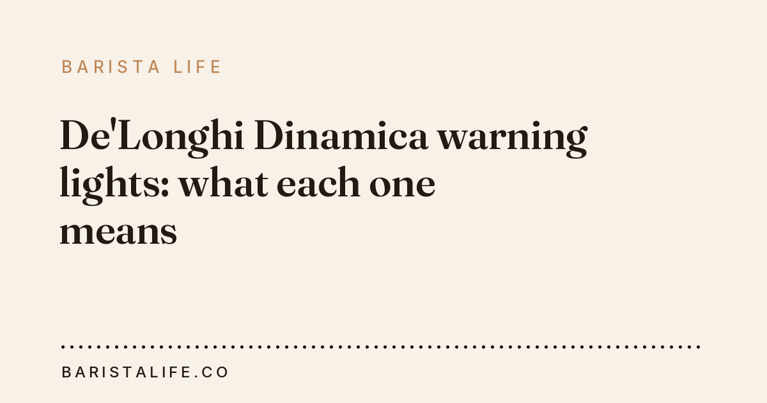 De'Longhi Dinamica warning lights: what each one means
