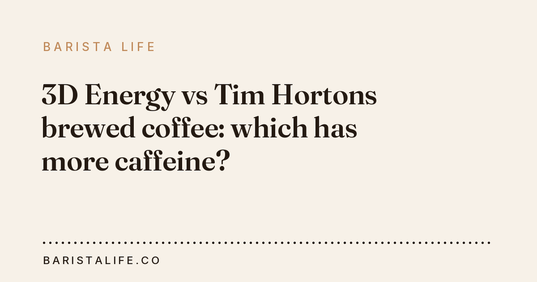 3D Energy vs Tim Hortons brewed coffee: which has more caffeine?