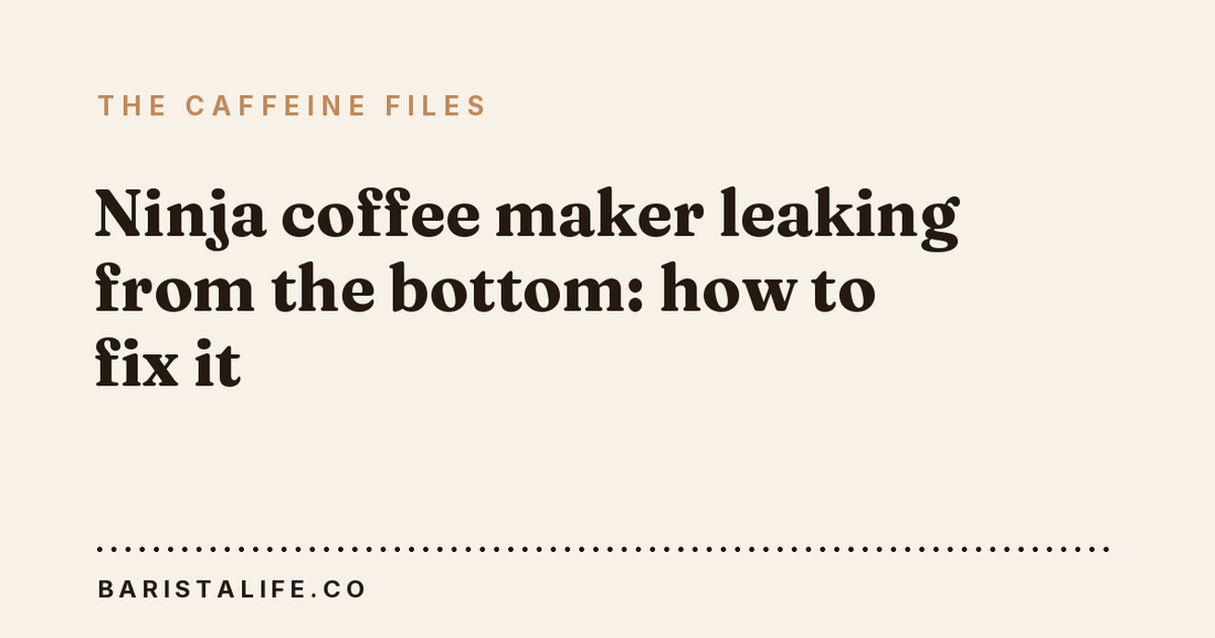 Ninja coffee maker leaking from the bottom: how to fix it