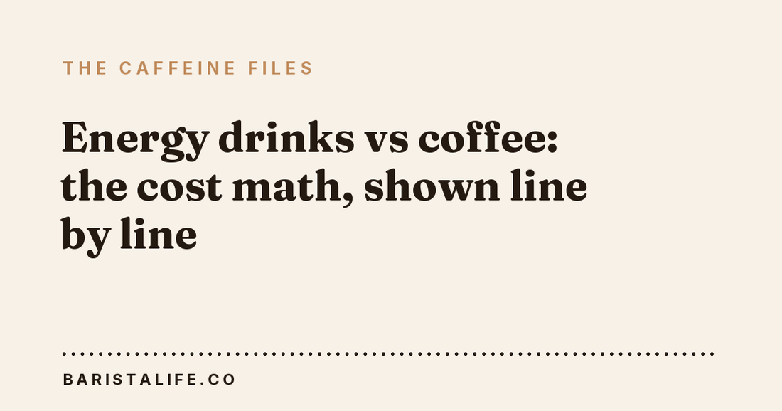 Energy drinks vs coffee: the cost math, shown line by line