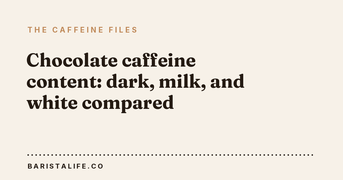 Chocolate caffeine content: dark, milk, and white compared