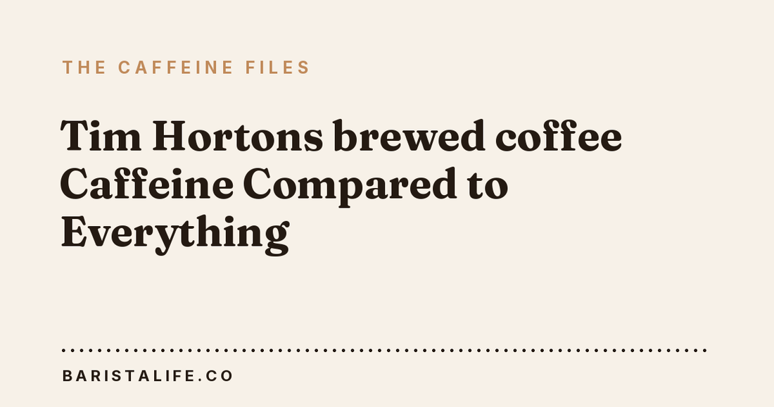 Tim Hortons brewed coffee Caffeine Compared to Everything