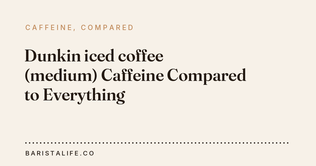 Dunkin iced coffee (medium) Caffeine Compared to Everything