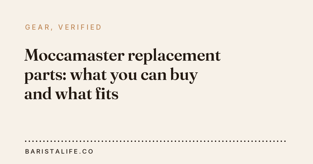 Moccamaster replacement parts: what you can buy and what fits