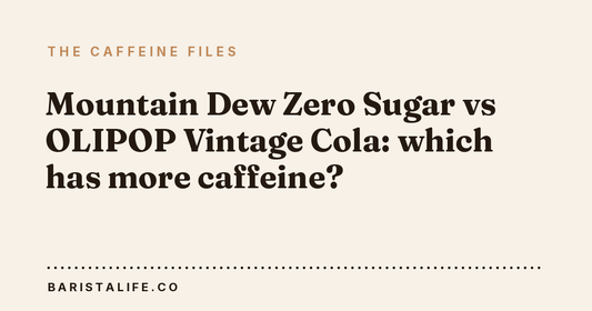Mountain Dew Zero Sugar vs OLIPOP Vintage Cola: which has more caffeine?