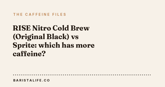 RISE Nitro Cold Brew (Original Black) vs Sprite: which has more caffeine?