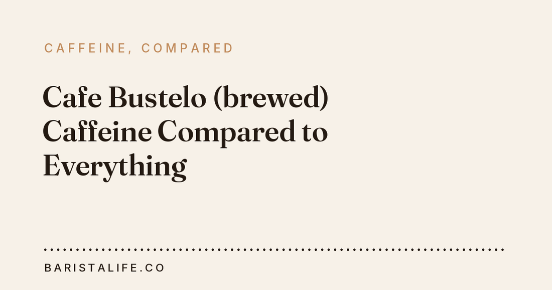 Cafe Bustelo (brewed) Caffeine Compared to Everything
