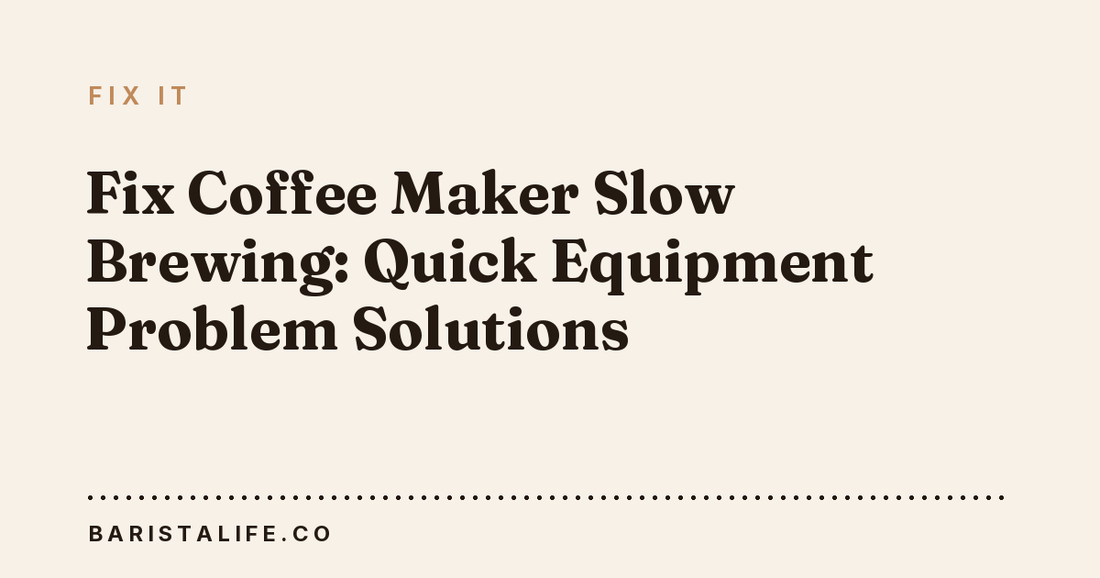 Fix Coffee Maker Slow Brewing: Quick Equipment Problem Solutions
