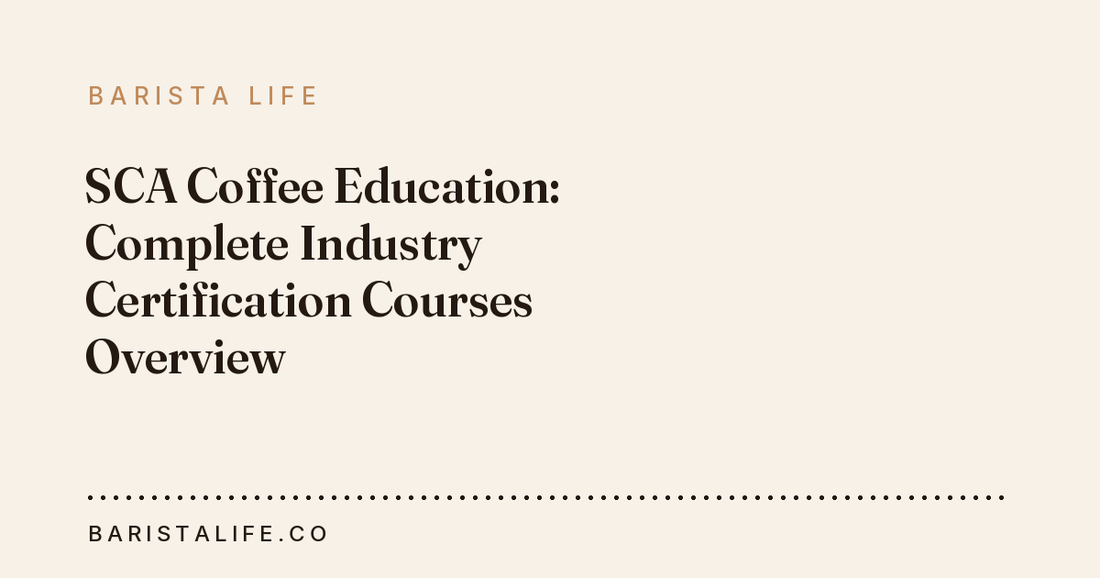 SCA Coffee Education: Complete Industry Certification Courses Overview