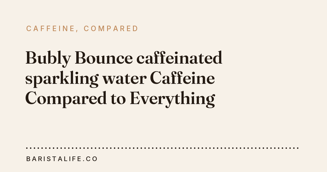 Bubly Bounce caffeinated sparkling water Caffeine Compared to Everything