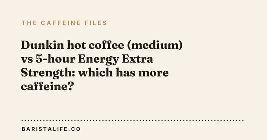 Dunkin hot coffee (medium) vs 5-hour Energy Extra Strength: which has more caffeine?
