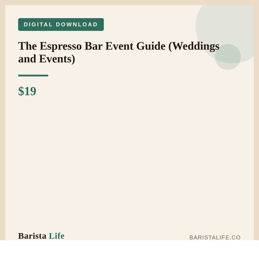 The Espresso Bar Event Guide (Weddings and Events) - Barista Life