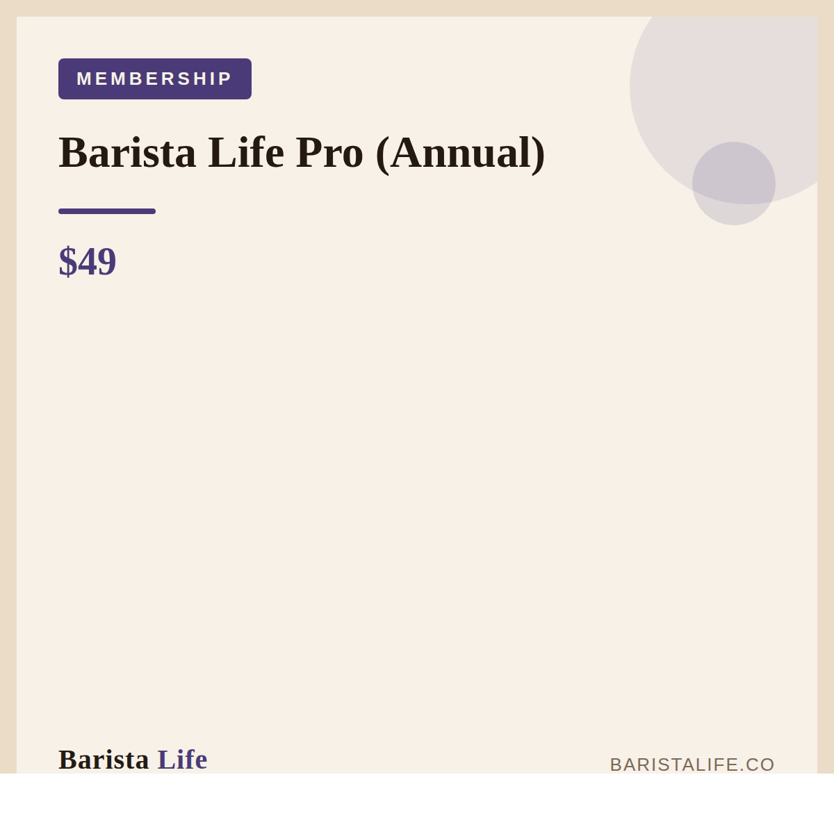 Barista Life Pro (Annual) - Barista Life