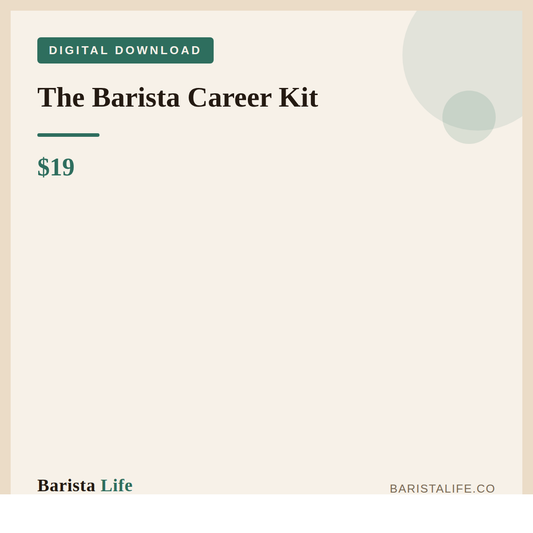 The Barista Career Kit - Barista Life
