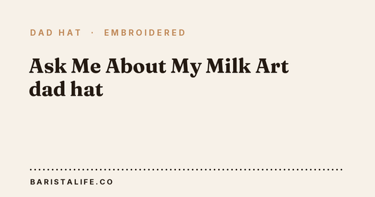 Ask Me About My Milk Art dad hat concept card