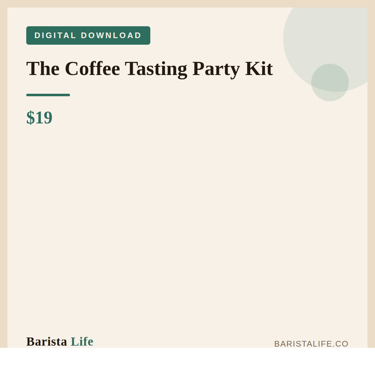 The Coffee Tasting Party Kit - Barista Life