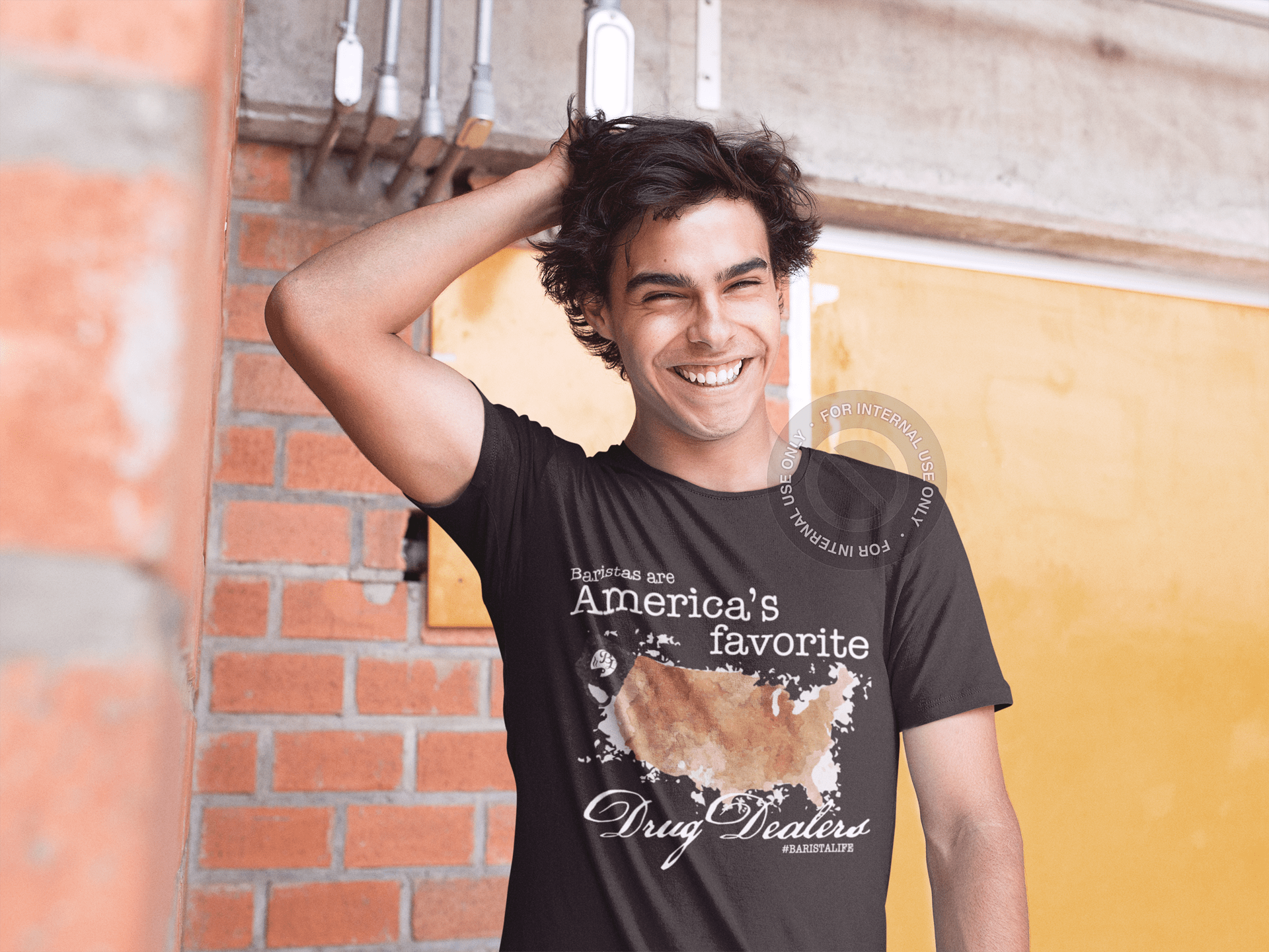 Barista Life Americas Favorite Drug Dealer T-Shirt Black