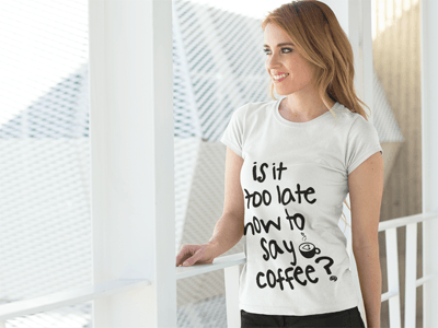 Ladies Tees - Is It Too Late Now To Say Coffee Ladies Tee